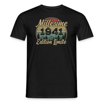 Millésime 1941 - Cadeau Pour le 83e Anniversaire - T-shirt homme - noir - Devant - AI Model Male 178 light (178cm)