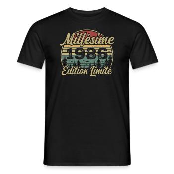 Vintage 1986 - 38th Anniversary Gift - Men's T-Shirt - black - Front - AI Model Male 178 light (178cm)