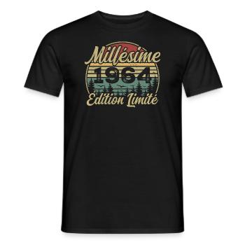 Vintage 1964 - 69th Anniversary Gift - Men's T-Shirt - black - Front - AI Model Male 178 light (178cm)