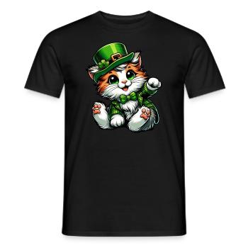 St. Patrick's Maine Coon Fest - Männer T-Shirt - Schwarz - Vorne - AI Model Male 178 light (178cm)