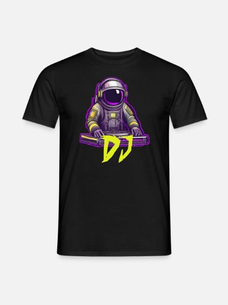 DJ Astronaut - Männer T-Shirt - Schwarz