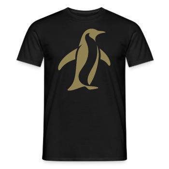 Pingouin Pôle Sud Silhouette Minimaliste - T-shirt homme - noir - Devant - AI Model Male 178 light (178cm)