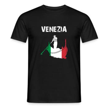 City Design Venice Gondola IT bLLQyG - Men's T-Shirt - black - Front - AI Model Male 178 light (178cm)