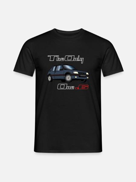 205 1,6 1991 1992 Gris Graphite - T-shirt homme - noir