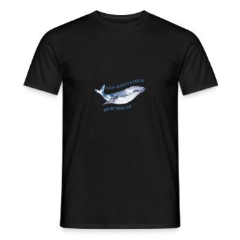 Protection de l'environnement des baleines et des mers - T-shirt homme - noir - Devant - AI Model Male 178 light (178cm)