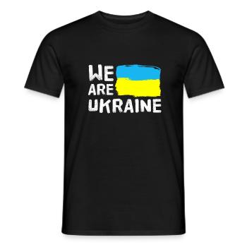 We are Ukraine - Men's T-Shirt - black - Front - AI Model Male 178 light (178cm)
