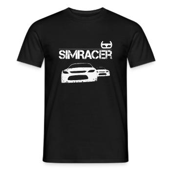 Sim Racer Gift for Racing Game Sim Racing Fans - Men's T-Shirt - black - Front - AI Model Male 178 light (178cm)