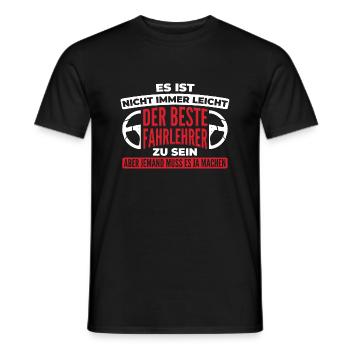 Fahrlehrer Führerschein - Männer T-Shirt - Schwarz - Vorne - AI Model Male 178 light (178cm)