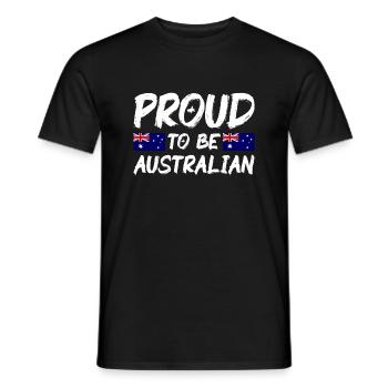 Australien Flagge Down Under Australische Fahne - Männer T-Shirt - Schwarz - Vorne - AI Model Male 178 light (178cm)