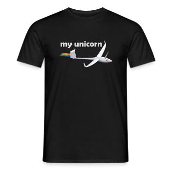 planeurs licorne glisse cadeau licorne - T-shirt homme - noir - Devant - AI Model Male 178 light (178cm)