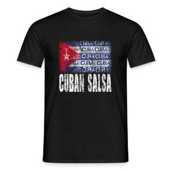 Salsa Cuba - Salsa Dancer Gift T-Shirt- - Men's T-Shirt - black - Front - AI Model Male 178 light (178cm)