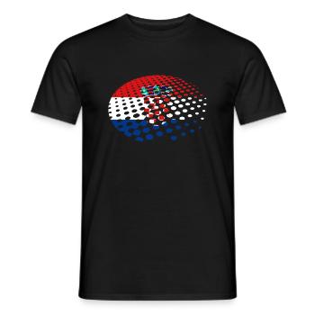 Drapeau de la Croatie Adriatique Zagreb Drapeau croate - T-shirt homme - noir - Devant - AI Model Male 178 light (178cm)