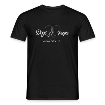 Dogs People Friends - Männer T-Shirt - Schwarz - Vorne - AI Model Male 178 light (178cm)