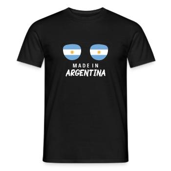 Argentina Flag South America Argentine Flag - Men's T-Shirt - black - Front - AI Model Male 178 light (178cm)