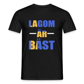 Suède Lagom suédois - T-shirt homme - noir - Devant - AI Model Male 178 light (178cm)