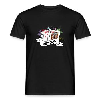 Poker Highest Card Cards Poker Game - Men's T-Shirt - black - Front - AI Model Male 178 light (178cm)