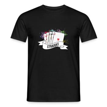 Poker Street Cards Poker Game - Men's T-Shirt - black - Front - AI Model Male 178 light (178cm)