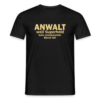 Anwalt - Männer T-Shirt - Schwarz - Vorne - AI Model Male 178 light (178cm)