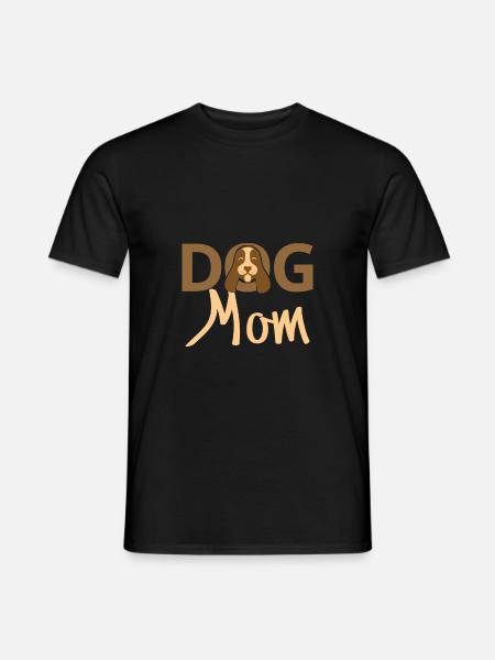 Dog mom. Dog mom dog love - Men's T-Shirt - black