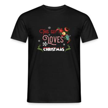 Weihnachten Guy Love Christmas Xmas Geschenk - Männer T-Shirt - Schwarz - Vorne - AI Model Male 178 light (178cm)
