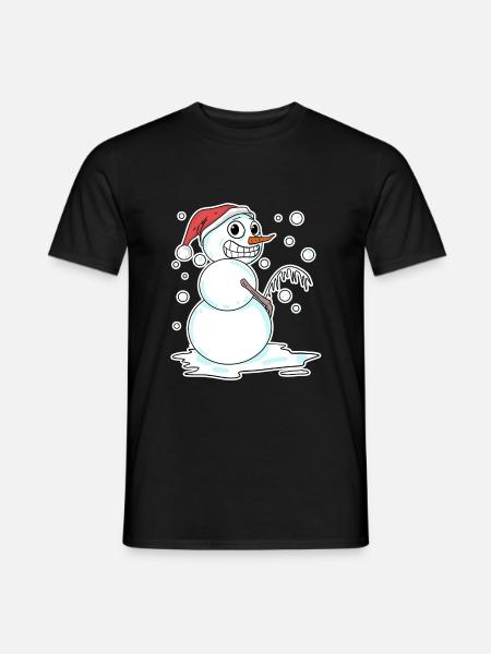 Snowman funny - Men's T-Shirt - black