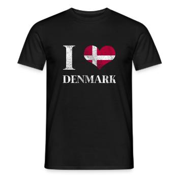 Danemark cadeau de drapeau danois drapeau danois - T-shirt homme - noir - Devant - AI Model Male 178 light (178cm)