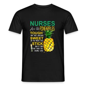 Nurses Pineapples - T-shirt homme - noir - Devant - AI Model Male 178 light (178cm)