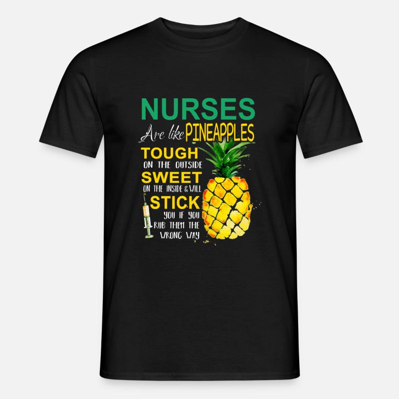 Nurses Pineapples - Männer T-Shirt - Schwarz