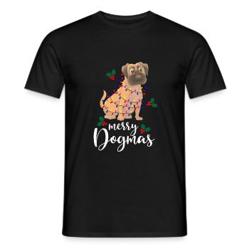 Chien joyeux - T-shirt homme - noir - Devant - AI Model Male 178 light (178cm)