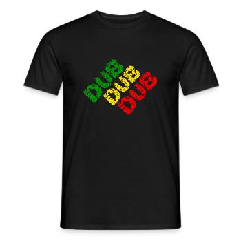 Dub Dub Dub - Vert Jaune Rouge - T-shirt homme - noir - Devant - AI Model Male 178 light (178cm)