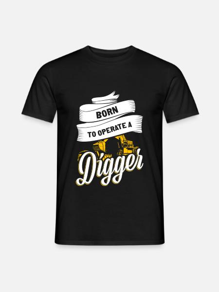 Bagger - Männer T-Shirt - Schwarz