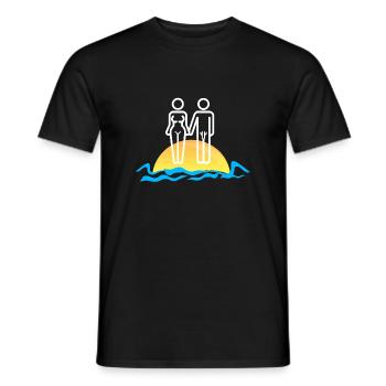 vacation - Men's T-Shirt - black - Front - AI Model Male 178 light (178cm)