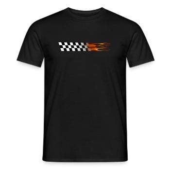 Flaming racing stripe - Männer T-Shirt - Schwarz - Vorne - AI Model Male 178 light (178cm)
