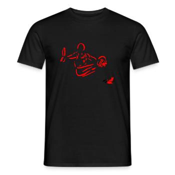 , Gymnaste À ANNEAUX, GYMNASTIQUE ARTISTIQUE MASCULINE - T-shirt homme - noir - Devant - AI Model Male 178 light (178cm)