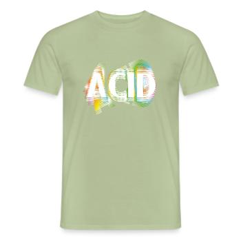 Acid - Men's T-Shirt - sage - Front - AI Model Male 178 light (178cm)