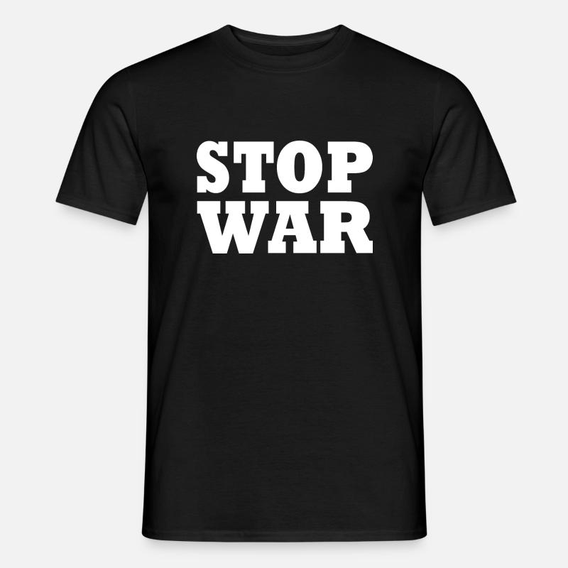 Stop war - Männer T-Shirt - Schwarz