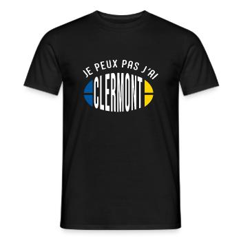 Rugby Je peux pas j ai Clermont supporter - T-shirt homme - noir - Devant - AI Model Male 178 light (178cm)