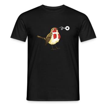 Savoyard Robin - Men's T-Shirt - black - Front - AI Model Male 178 light (178cm)
