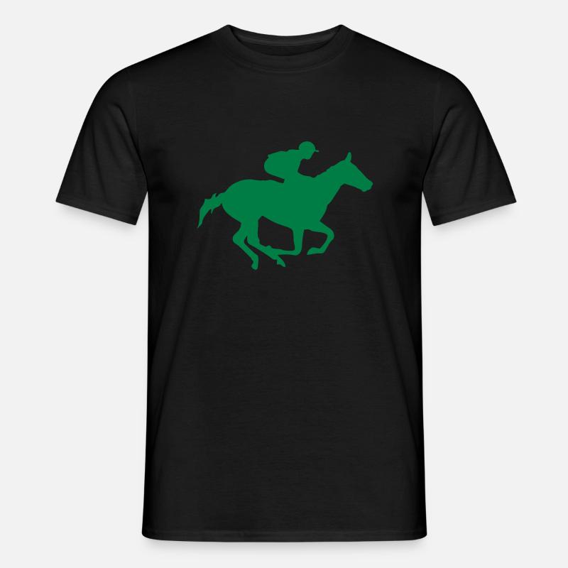 Pferderennen Pferd - Männer T-Shirt - Schwarz