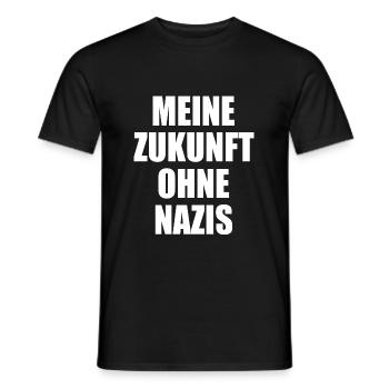 Meine zukunft ohne nazis - Männer T-Shirt - Schwarz - Vorne - AI Model Male 178 light (178cm)
