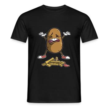 French Drama II - the potato - Men's T-Shirt - black - Front - AI Model Male 178 light (178cm)