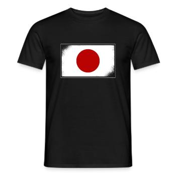 Drapeau du Japon Look Usé Nihon Drapeau Japonais - T-shirt homme - noir - Devant - AI Model Male 178 light (178cm)