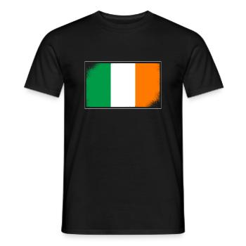 Drapeau de l’Irlande Vintage Drapeau irlandais Dublin - T-shirt homme - noir - Devant - AI Model Male 178 light (178cm)