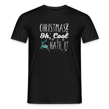 Anti Weihnachten - Männer T-Shirt - Schwarz - Vorne - AI Model Male 178 light (178cm)