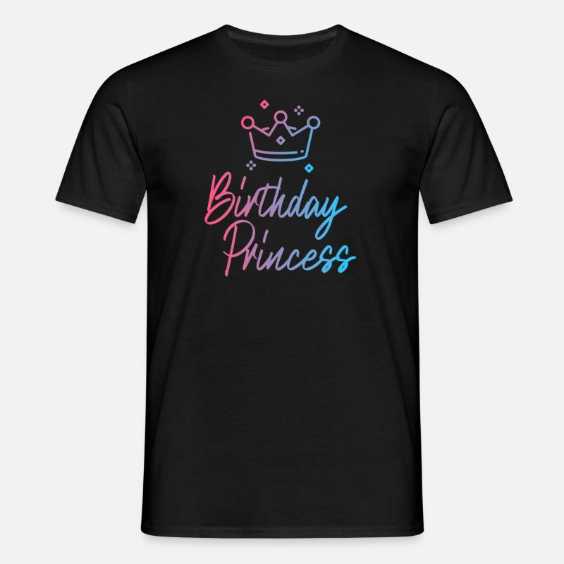Fødselsdag prinsesse - T-shirt til herrer - sort