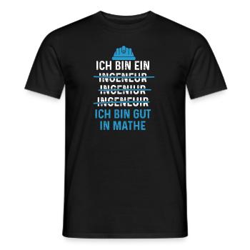Ingenieur - Männer T-Shirt - Schwarz - Vorne - AI Model Male 178 light (178cm)