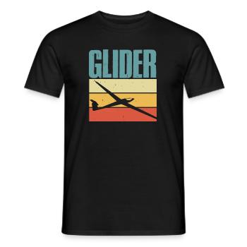 planeur - T-shirt homme - noir - Devant - AI Model Male 178 light (178cm)