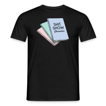 Shit Show Chronicles - Book Office Slogan - Men's T-Shirt - black - Front - AI Model Male 178 light (178cm)