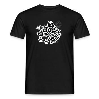 My Dog is my best Friend - Men's T-Shirt - black - Front - AI Model Male 178 light (178cm)