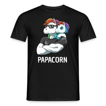 Papacorn Père fille licornes - T-shirt homme - noir - Devant - AI Model Male 178 light (178cm)